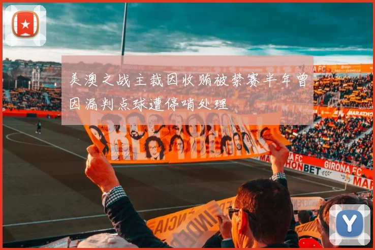 美澳之战主裁因收贿被禁赛半年曾因漏判点球遭停哨处理