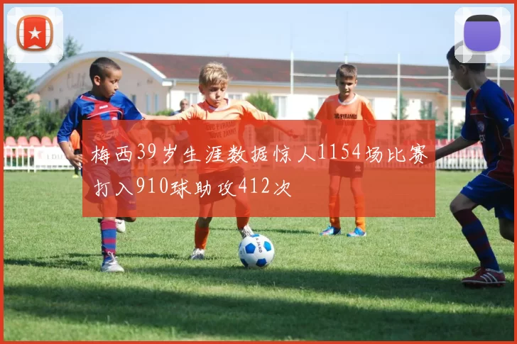 梅西39岁生涯数据惊人1154场比赛打入910球助攻412次
